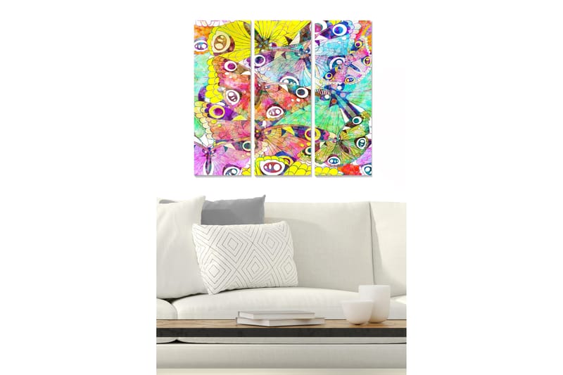 Canvasbilde Colorful 3-pk Flerfarget - 22x05 cm - Innredning - Bilder & kunst - Lerretsbilder