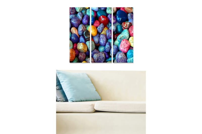 Canvasbilde Colorful 3-pk Flerfarget - 22x05 cm - Innredning - Bilder & kunst - Lerretsbilder