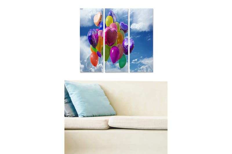 Canvasbilde Colorful 3-pk Flerfarget - 22x05 cm - Innredning - Bilder & kunst - Lerretsbilder