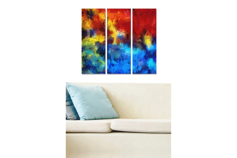 Canvasbilde Colorful 3-pk Flerfarget - 22x05 cm - Innredning - Bilder & kunst - Lerretsbilder