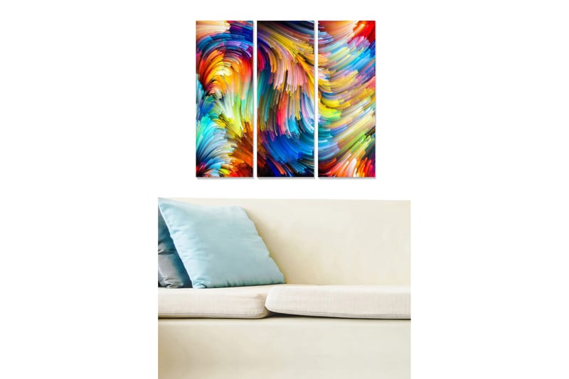 Canvasbilde Colorful 3-pk Flerfarget - 22x05 cm - Innredning - Bilder & kunst - Lerretsbilder