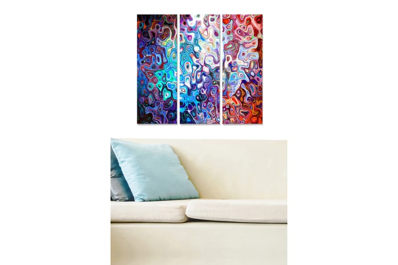 Canvasbilde Colorful 3-pk Flerfarget - 22x05 cm - Innredning - Bilder & kunst - Lerretsbilder