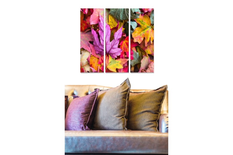 Canvasbilde Floral 3-pk flerfarget - 22x05 cm - Innredning - Bilder & kunst - Lerretsbilder