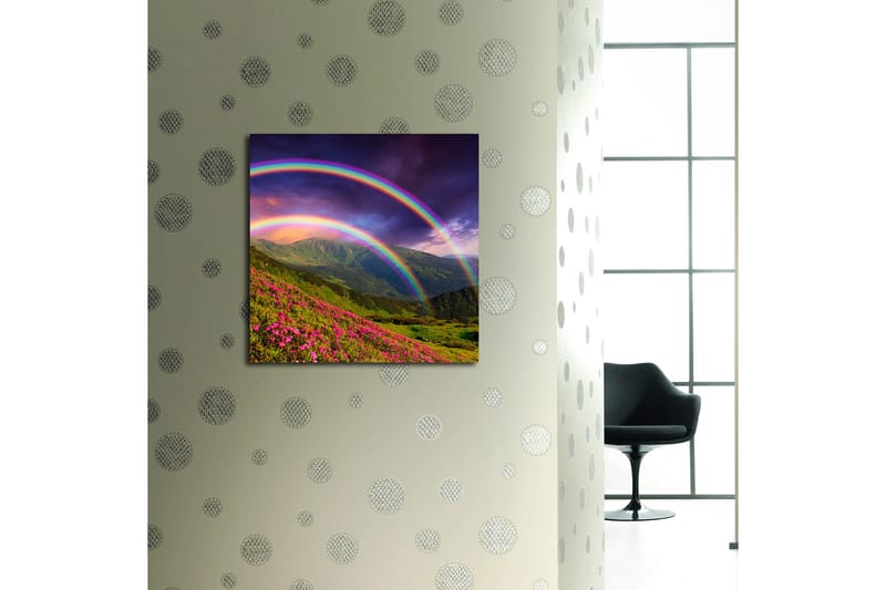 Canvasbilde Floral Flerfarget - 44x54 cm - Innredning - Bilder & kunst - Lerretsbilder