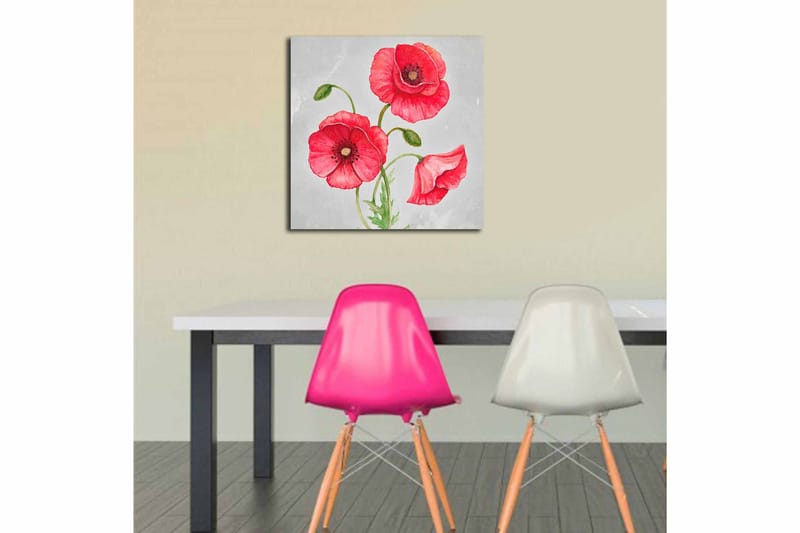 Canvasbilde Floral Flerfarget - 44x54 cm - Innredning - Bilder & kunst - Lerretsbilder