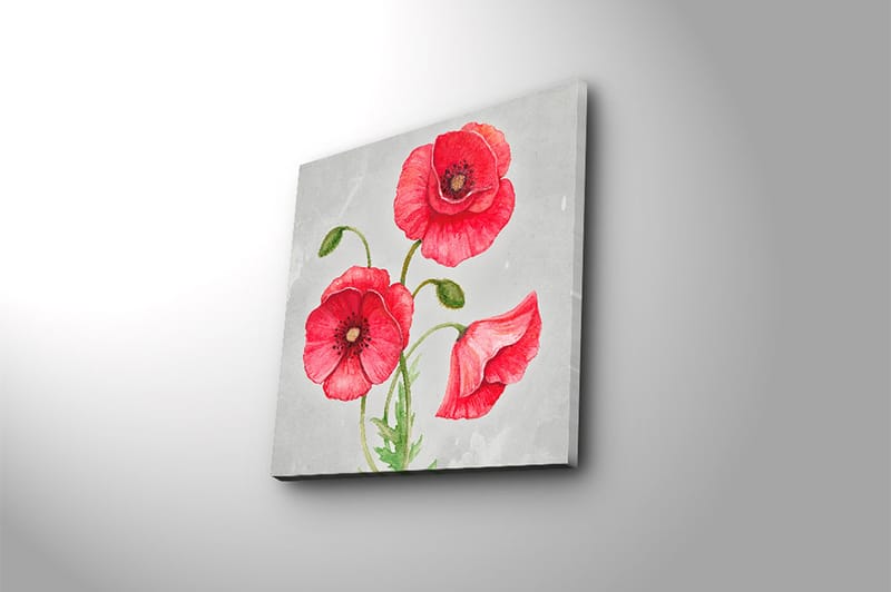 Canvasbilde Floral Flerfarget - 44x54 cm - Innredning - Bilder & kunst - Lerretsbilder