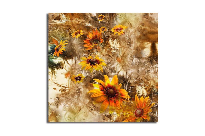 Canvasbilde Floral Flerfarget - 44x54 cm - Innredning - Bilder & kunst - Lerretsbilder