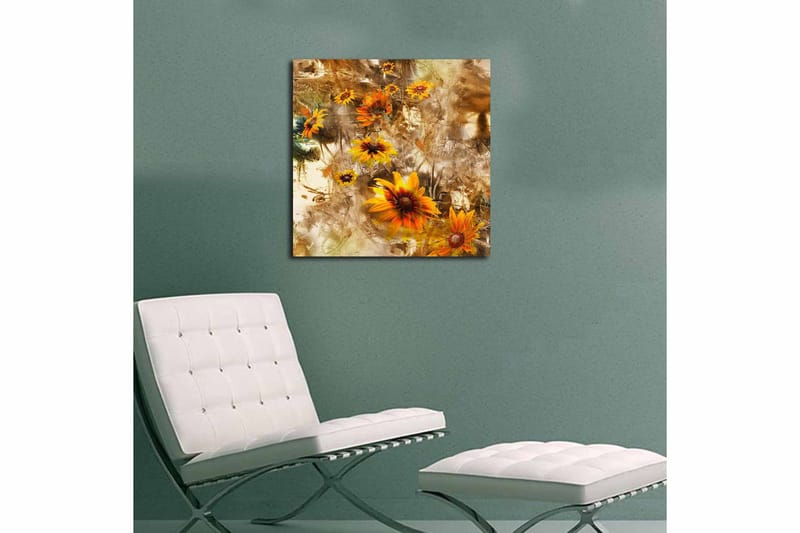 Canvasbilde Floral Flerfarget - 44x54 cm - Innredning - Bilder & kunst - Lerretsbilder