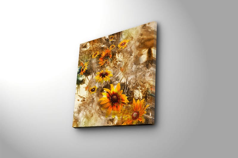 Canvasbilde Floral Flerfarget - 44x54 cm - Innredning - Bilder & kunst - Lerretsbilder