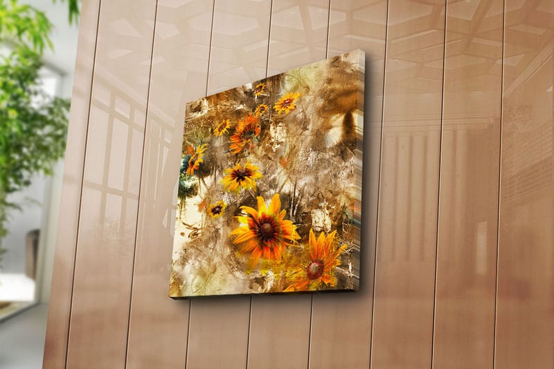 Canvasbilde Floral Flerfarget - 44x54 cm - Innredning - Bilder & kunst - Lerretsbilder