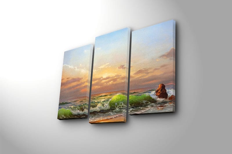 Canvasbilde Kitchen 3-pk Flerfarget - 22x03 cm - Innredning - Bilder & kunst - Lerretsbilder