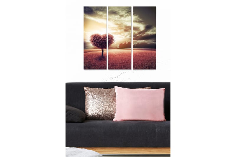 Canvasbilde Love 3-pk Flerfarget - 22x05 cm - Innredning - Bilder & kunst - Lerretsbilder