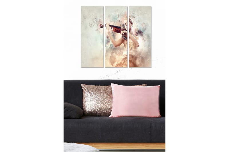 Canvasbilde Music 3-pk Flerfarget - 22x05 cm - Innredning - Bilder & kunst - Lerretsbilder