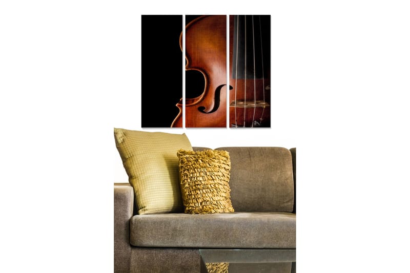 Canvasbilde Music 3-pk Flerfarget - 22x05 cm - Innredning - Bilder & kunst - Lerretsbilder