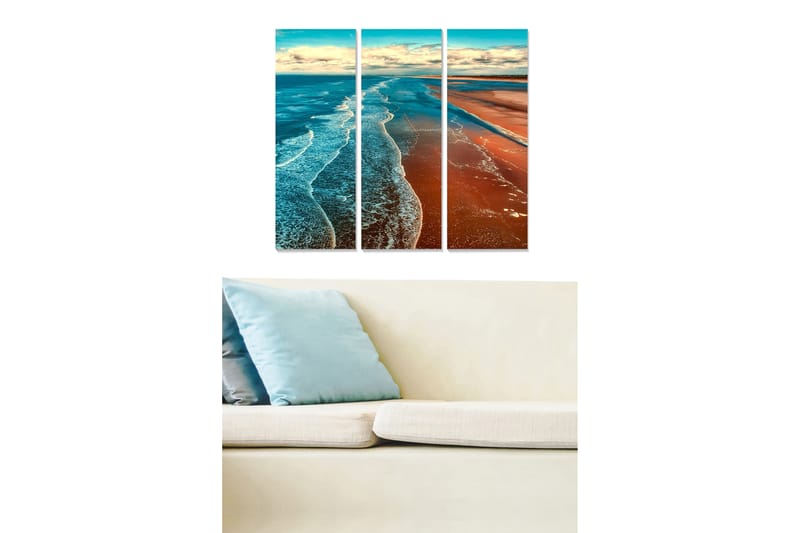 Canvasbilde Nautical 3-pk Flerfarget - 22x05 cm - Innredning - Bilder & kunst - Lerretsbilder