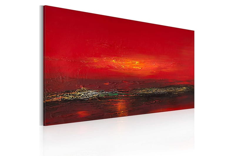 Canvasbilde Rød solnedgang over havet 120x60 cm - Artgeist sp. z o. o. - Innredning - Bilder & kunst - Lerretsbilder