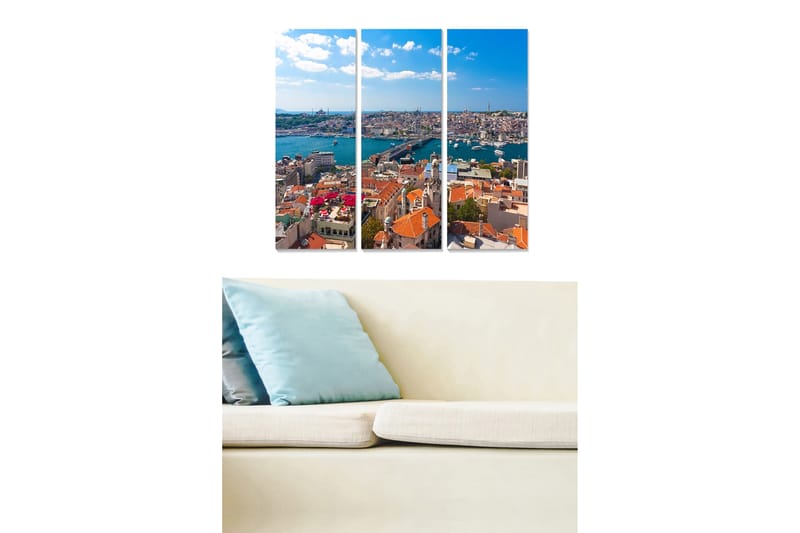 Canvasbilde Scenic 3-pk flerfarget - 22x05 cm - Innredning - Bilder & kunst - Lerretsbilder