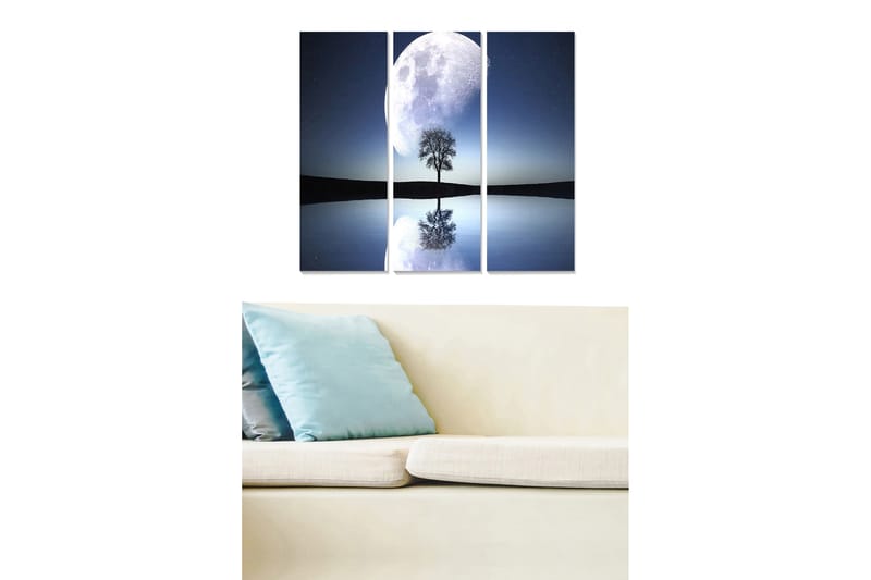 Canvasbilde Scenic 3-pk flerfarget - 22x05 cm - Innredning - Bilder & kunst - Lerretsbilder