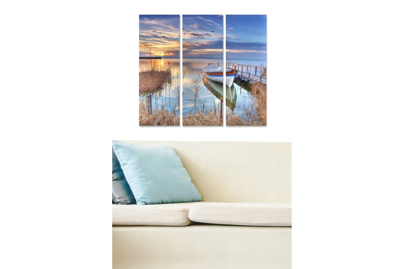 Canvasbilde Scenic 3-pk flerfarget - 22x05 cm - Innredning - Bilder & kunst - Lerretsbilder