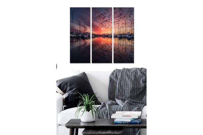 Canvasbilde Scenic 3-pk flerfarget - 22x05 cm - Innredning - Bilder & kunst - Lerretsbilder