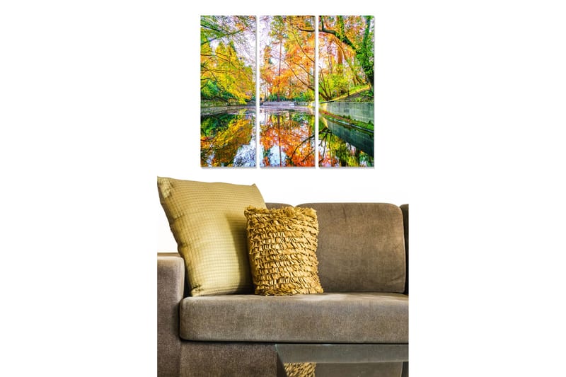 Canvasbilde Scenic 3-pk flerfarget - 22x05 cm - Innredning - Bilder & kunst - Lerretsbilder