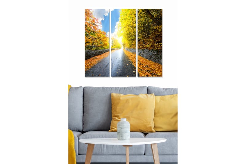 Canvasbilde Scenic 3-pk flerfarget - 22x05 cm - Innredning - Bilder & kunst - Lerretsbilder