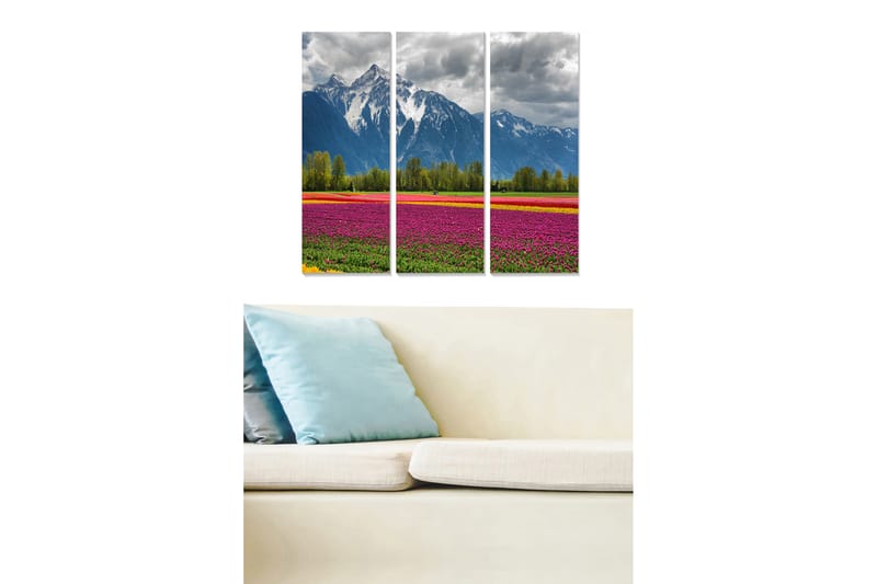 Canvasbilde Scenic 3-pk flerfarget - 22x05 cm - Innredning - Bilder & kunst - Lerretsbilder