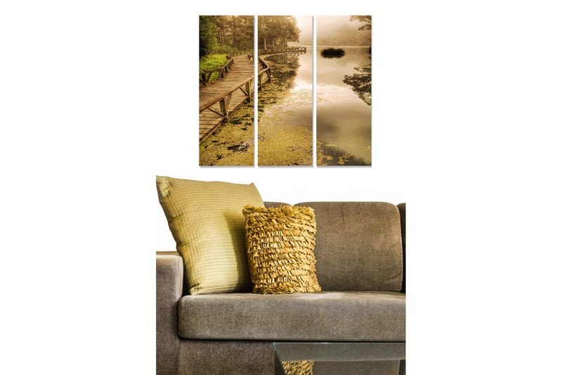 Canvasbilde Scenic 3-pk flerfarget - 22x05 cm - Innredning - Bilder & kunst - Lerretsbilder