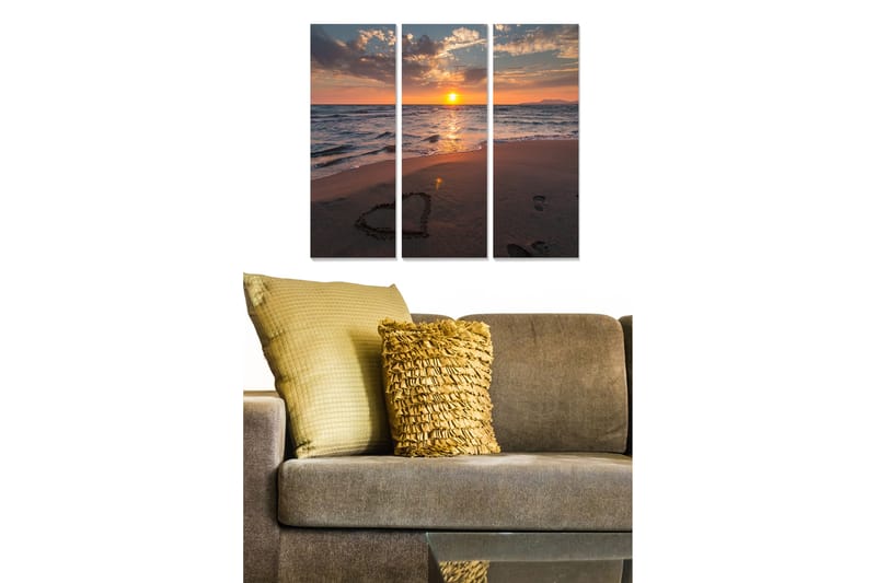 Canvasbilde Scenic 3-pk flerfarget - 22x05 cm - Innredning - Bilder & kunst - Lerretsbilder