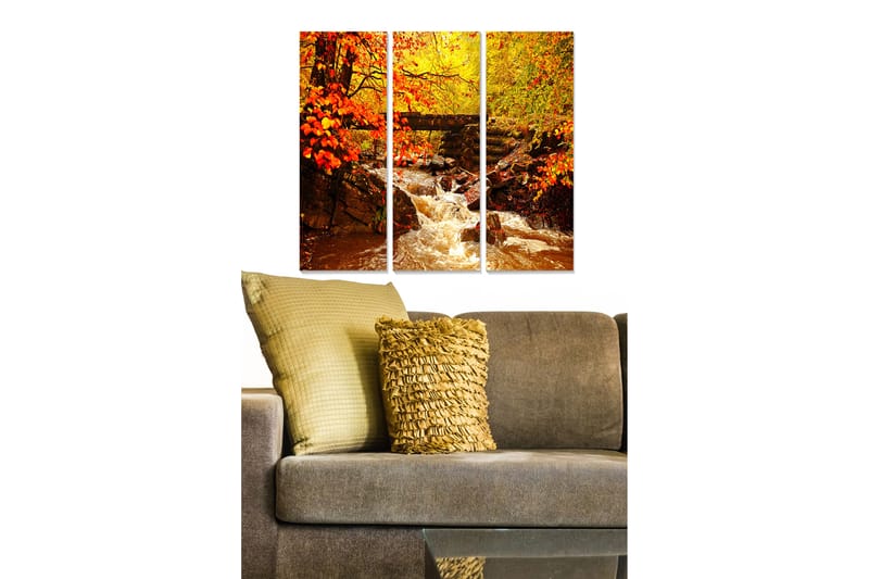 Canvasbilde Scenic 3-pk flerfarget - 22x05 cm - Innredning - Bilder & kunst - Lerretsbilder