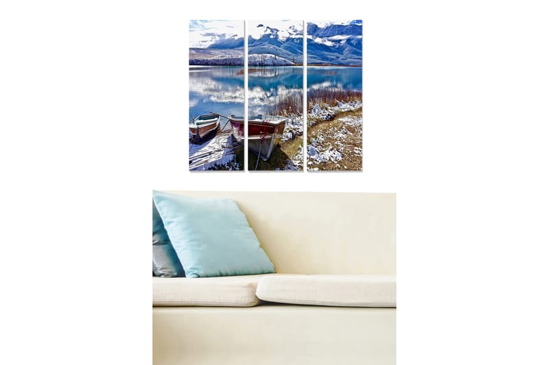 Canvasbilde Scenic 3-pk flerfarget - 22x05 cm - Innredning - Bilder & kunst - Lerretsbilder