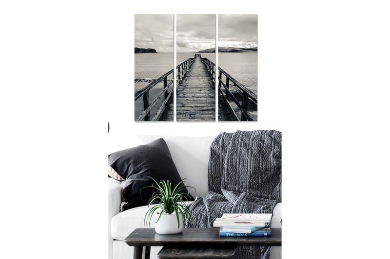 Canvasbilde Scenic 3-pk flerfarget - 22x05 cm - Innredning - Bilder & kunst - Lerretsbilder