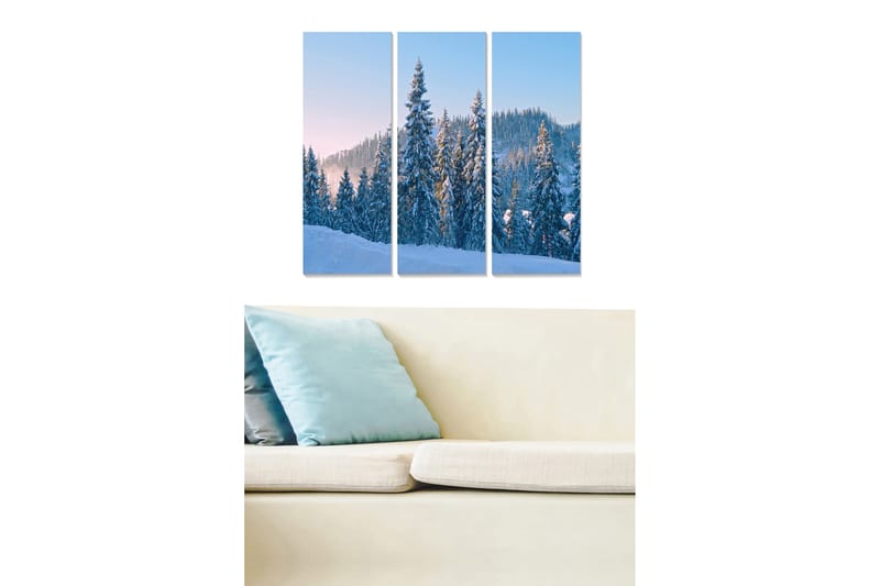 Canvasbilde Scenic 3-pk flerfarget - 22x05 cm - Innredning - Bilder & kunst - Lerretsbilder