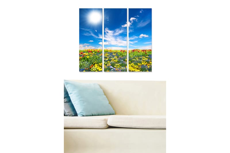 Canvasbilde Scenic 3-pk flerfarget - 22x05 cm - Innredning - Bilder & kunst - Lerretsbilder