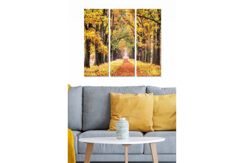 Canvasbilde Scenic 3-pk flerfarget - 22x05 cm - Innredning - Bilder & kunst - Lerretsbilder