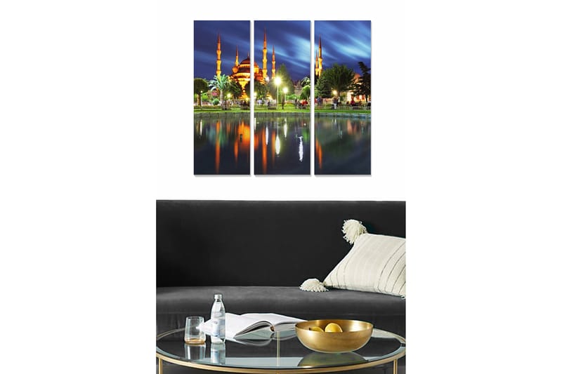 Canvasbilde Scenic 3-pk flerfarget - 22x05 cm - Innredning - Bilder & kunst - Lerretsbilder