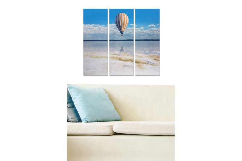 Canvasbilde Scenic 3-pk flerfarget - 22x05 cm - Innredning - Bilder & kunst - Lerretsbilder