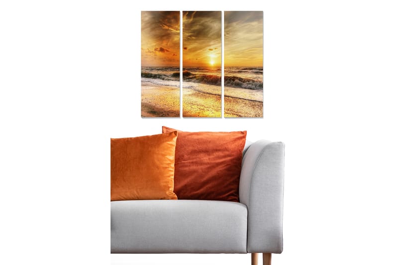 Canvasbilde Scenic 3-pk flerfarget - 22x05 cm - Innredning - Bilder & kunst - Lerretsbilder