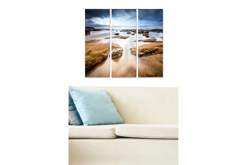 Canvasbilde Scenic 3-pk flerfarget - 22x05 cm - Innredning - Bilder & kunst - Lerretsbilder