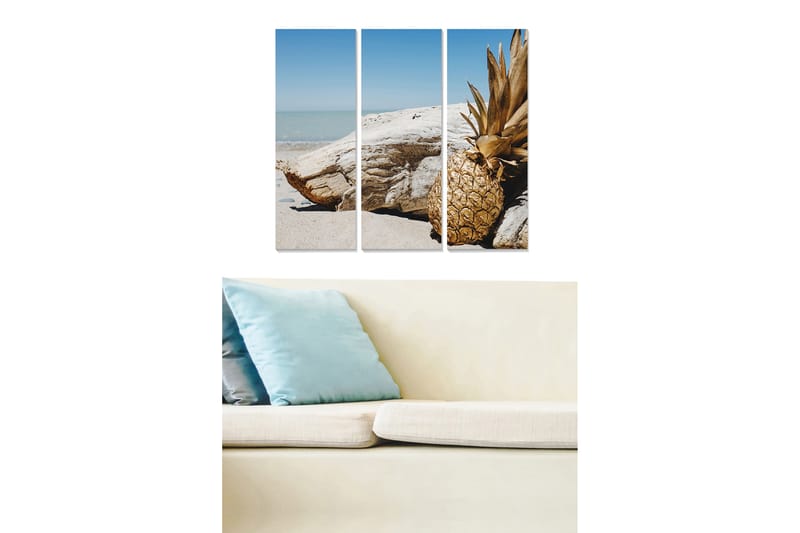 Canvasbilde Scenic 3-pk flerfarget - 22x05 cm - Innredning - Bilder & kunst - Lerretsbilder