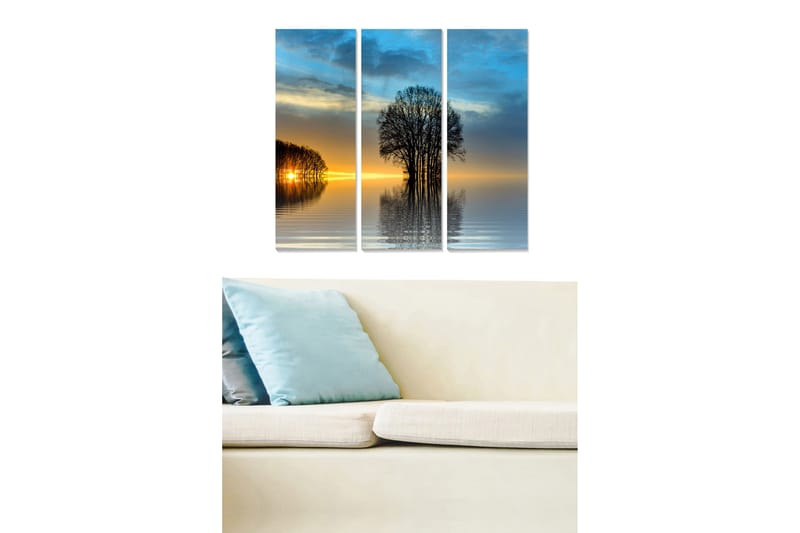 Canvasbilde Scenic 3-pk flerfarget - 22x05 cm - Innredning - Bilder & kunst - Lerretsbilder