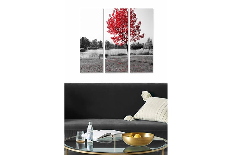 Canvasbilde Scenic 3-pk flerfarget - 22x05 cm - Innredning - Bilder & kunst - Lerretsbilder