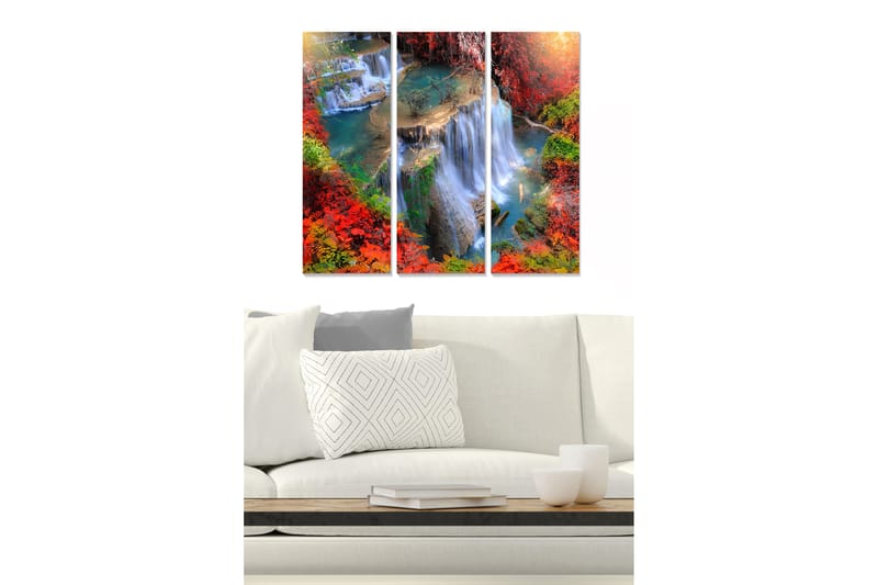 Canvasbilde Scenic 3-pk flerfarget - 22x05 cm - Innredning - Bilder & kunst - Lerretsbilder