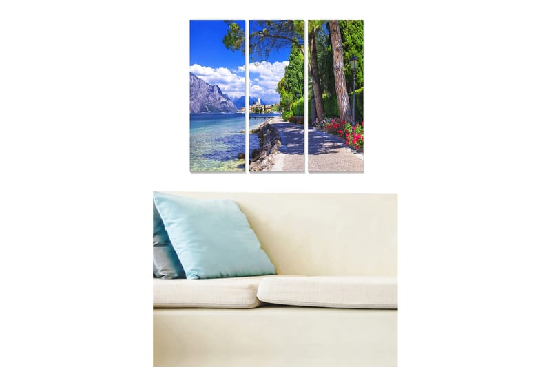 Canvasbilde Scenic 3-pk flerfarget - 22x05 cm - Innredning - Bilder & kunst - Lerretsbilder