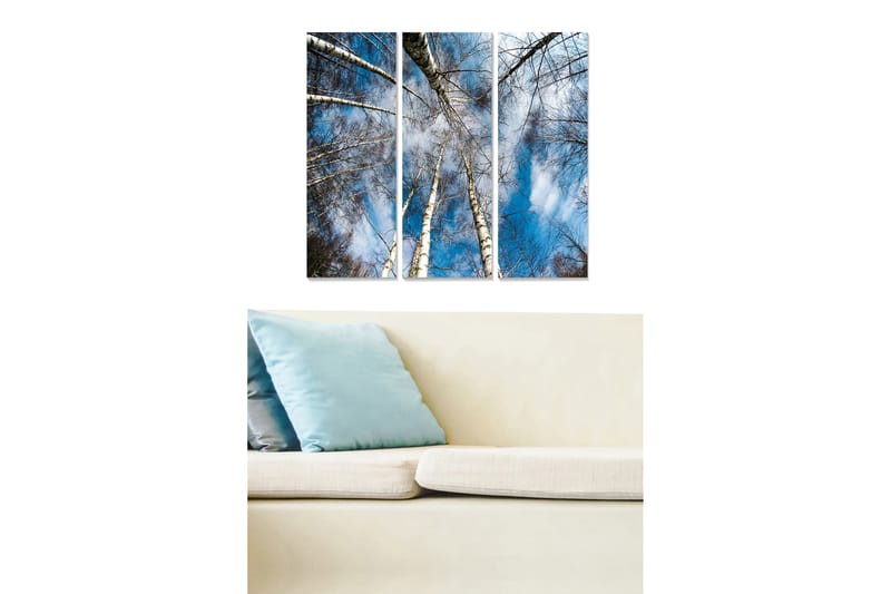 Canvasbilde Scenic 3-pk flerfarget - 22x05 cm - Innredning - Bilder & kunst - Lerretsbilder