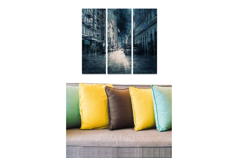 Canvasbilde Scenic 3-pk flerfarget - 22x05 cm - Innredning - Bilder & kunst - Lerretsbilder