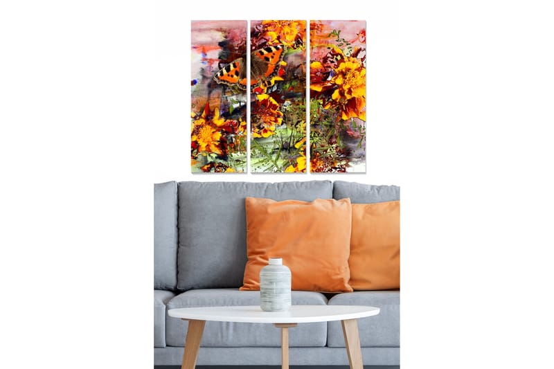 Canvasbilde Scenic 3-pk flerfarget - 22x05 cm - Innredning - Bilder & kunst - Lerretsbilder