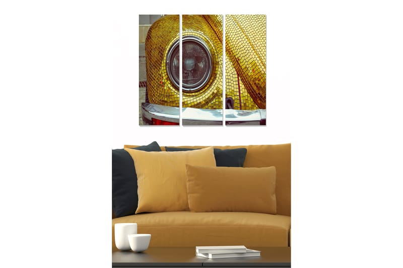 Canvasbilde Transportation 3-pk Flerfarget - 22x05 cm - Innredning - Bilder & kunst - Lerretsbilder