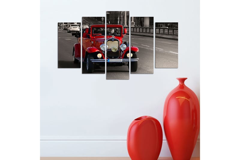 Canvasbilde Vehicles 5-pk Flerfarget - 22x06 cm - Innredning - Bilder & kunst - Lerretsbilder