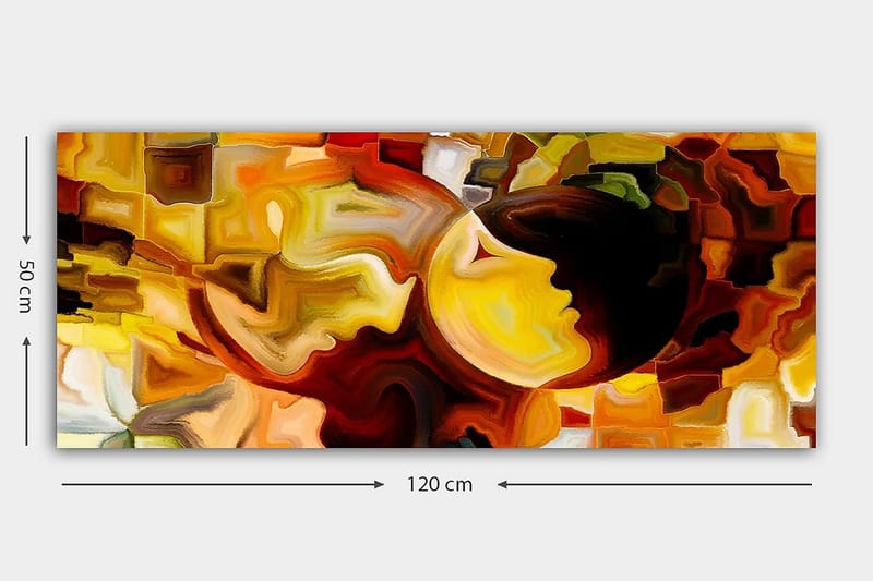 Canvasbilde YTY Abstract & Fractals Flerfarget - 120x50 cm - Innredning - Bilder & kunst - Lerretsbilder